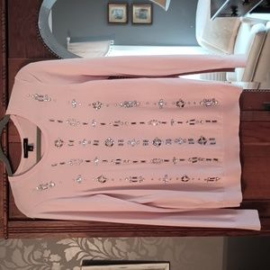 Ann Taylor rhinestone embellished sweater